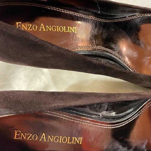enzo angiolini dark brown suede shoes - Picture 3 of 3